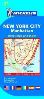 Michelin New York City Manhattan Street Map and Index