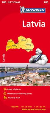 Lettland Michelin 783 karta - 1:350000