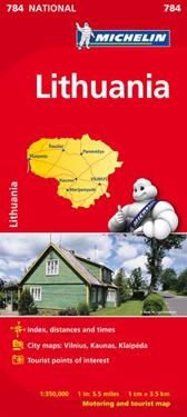 Litauen Michelin 784 karta - 1:350000