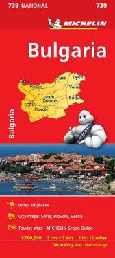 Bulgarien Michelin 739 karta - 1:700000