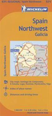 Michelin Spain: Northwest, Galicia Map 571