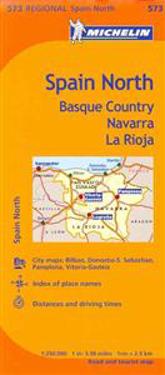 Michelin Spain: North, Basque Country, Navarra, La Rioja Map 573