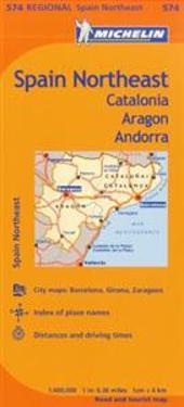 Michelin Spain: Northeast Catalonia, Aragon, Andorra, Map 574