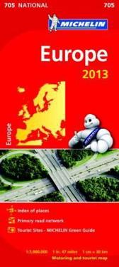 Europa 2013 Michelin 705 karta - 1:3milj