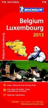 Belgien Luxemburg 2013 Michelin 716 karta - 1:350000