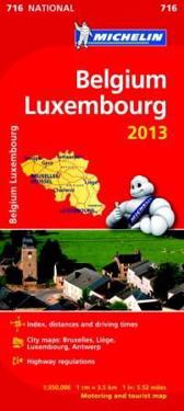 Belgien Luxemburg 2013 Michelin 716 karta - 1:350000