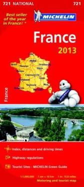 Frankrike 2013 Michelin 721 karta - 1:1milj