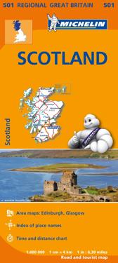 Scotland Michelin 501 delkarta Storbritannien - 1:400000