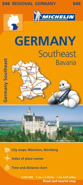 Bayern Michelin 546 delkarta Tyskland - 1:375000