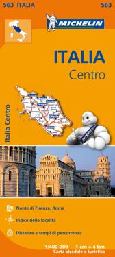 Toscana Umbria Lazio Michelin 563 delkarta Italien - 1:400000
