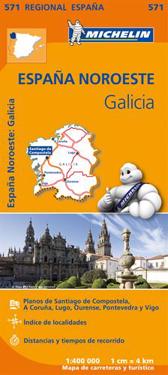 Galicia Michelin 571 delkarta Spanien - 1:400000