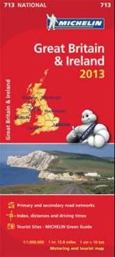 Storbritannien Irland 2013 Michelin 713 karta - 1:1milj