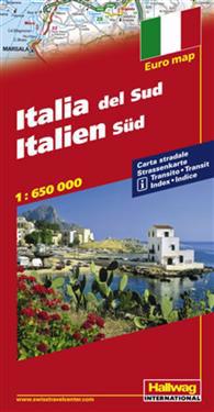 Södra Italien Distoguide Hallwag karta - 1:650000