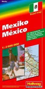 Mexico Hallwag karta - 1:2,6milj