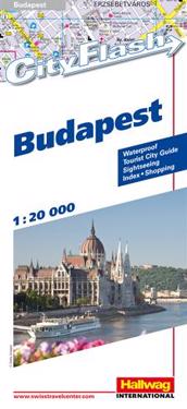 Budapest City Flash Hallwag stadskarta - 1:20000