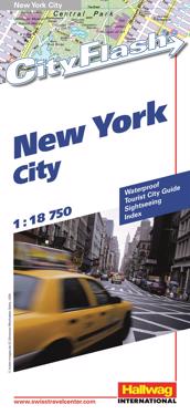 New York City City Flash Hallwag stadskarta - 1:18750