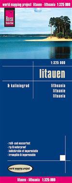 Reise Know-How Landkarte Litauen und Kaliningrad (1:325.000)