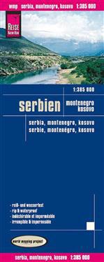 Reise Know-How Landkarte Serbien, Montenegro, Kosovo 1 : 385 000