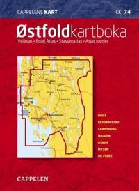 Østfoldkartboka; veiatlas = road atlas = stassenatlas = atlas routier