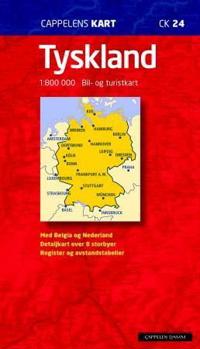 Tyskland; bil- og turistkart