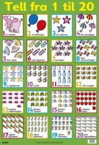 Tell fra 1 til 20. Lek og lær plakater