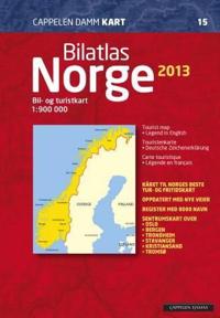 Bilatlas Norge 2013; bil- og turistkart = tourist map = Touristenkarte = carte touristique
