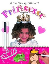 Prinsesse. Aktivitetsbok. Skriv, tegn og tørk bort. 1 hefte og 1 tusj