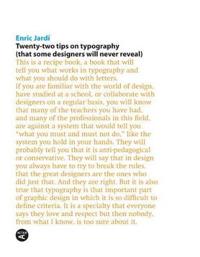 Twenty-two Tips on Typography