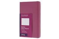 Moleskine Large Dark Pink Hard Weekly Horizontal Diary