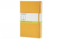 Moleskine Classic Hard Cover Large Plain Notebook - Yellow Orange (5 X 8.25)