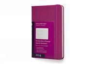 2014 Moleskine Dark Pink Pocket Diary Weekly Horizontal Hard