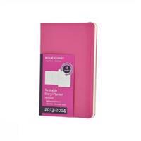 Moleskine Dark Pink Pocket Weekly Turntable Notebook 18 Months Hard