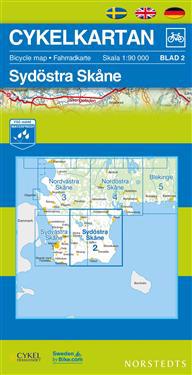 Cykelkartan Blad 2 Sydöstra Skåne - 1:90000