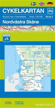 Cykelkartan Blad 3 Nordvästra Skåne - 1:90000