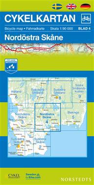 Cykelkartan Blad 4 Nordöstra Skåne - 1:90000