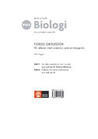 PULS Biologi 6-9 Tredje upplagan Materialbank: Fokus ordlistor (för elever