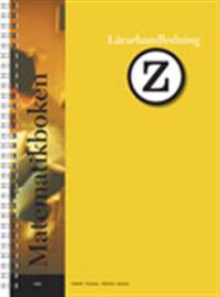 Matematikboken Z Lärhandledning med cd