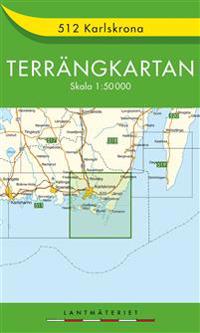 512 Karlskrona Terrängkartan - 1:50000