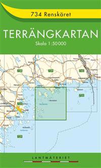 734 Renskäret Terrängkartan - 1:50000