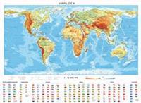 Världen Skolkarta på rullgardin - 1:18 milj