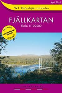 W1 Grövelsjön Lofsdalen - Fjällkarta