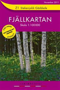 Z1 Stekenjokk-Gäddede Fjällkartan - 1:100000