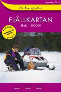 Z5 Åkersjön-Kall Fjällkartan - 1:100000