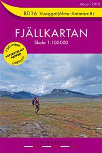 BD16 Vuoggatjålme-Ammarnäs Fjällkartan - 1:100000
