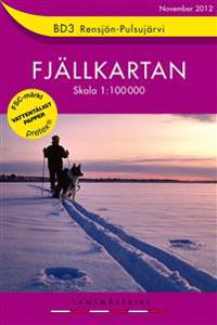 BD3 Rensjön-Pulsujärvi Fjällkartan - 1:100000