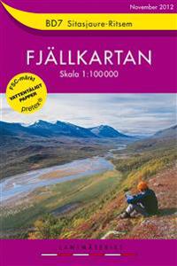 BD7 Sitasjaure-Ritsem Fjällkartan - 1:100000