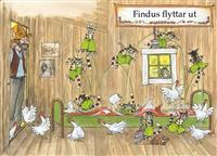 Findus flyttar ut, affisch 100 x 70 cm