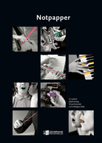 Notpapper med plastomslag