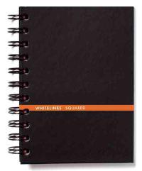 Whitelines Hard Wire A6 Squared Notebook, Black