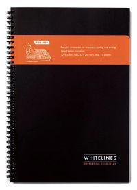 Whitelines Wire A4 Squared Notebook, Black
